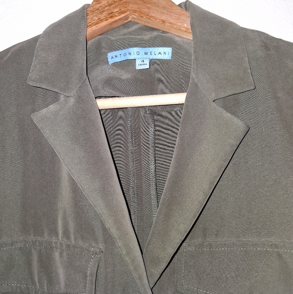 ANTONIO MELANI Button Front Belted Midi Dress - Picture 5 of 6